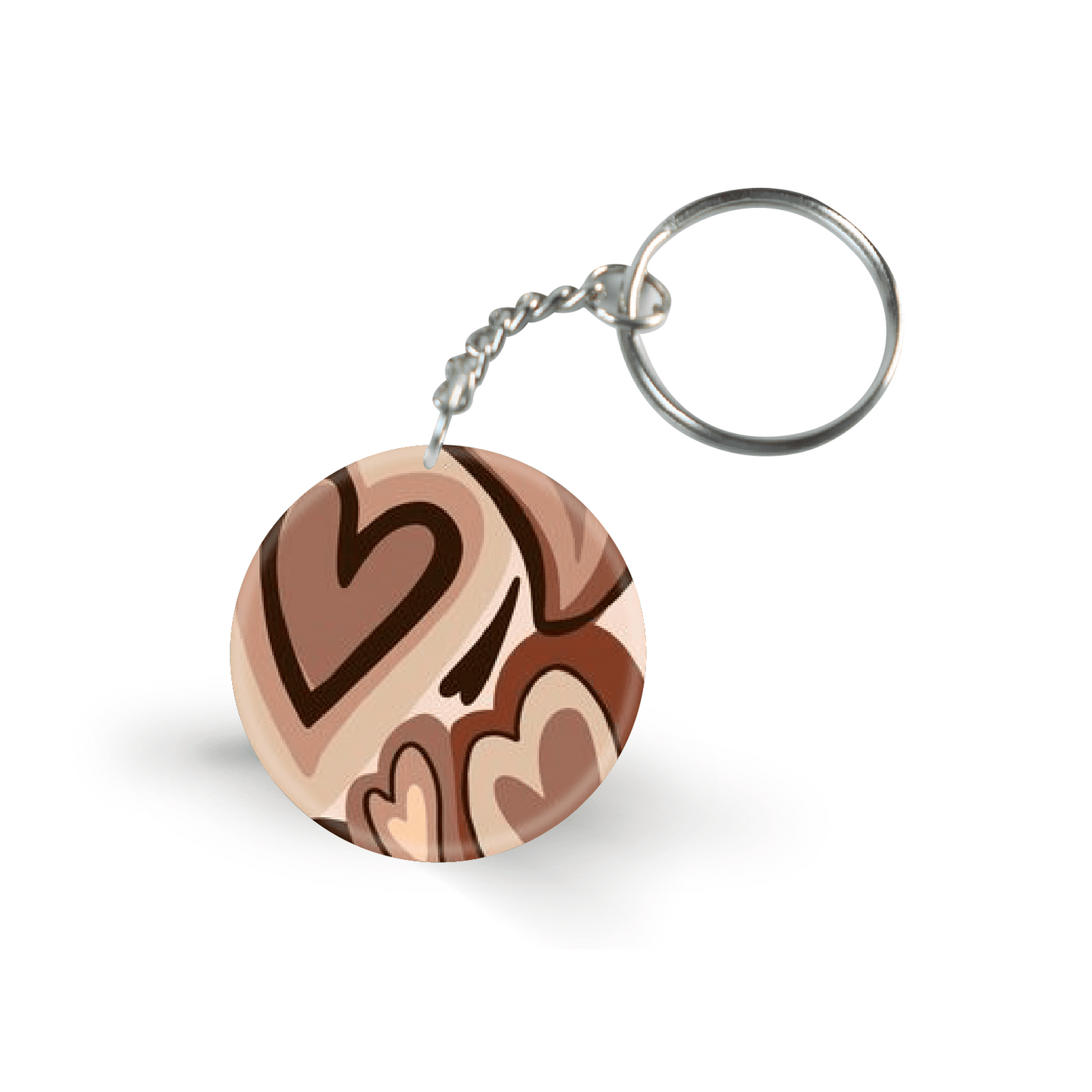 Brown Hearts-Keychain