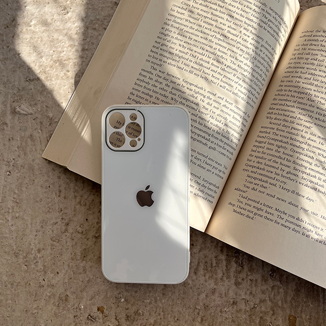 White Glass Silicon Case- iPhone 12 Pro