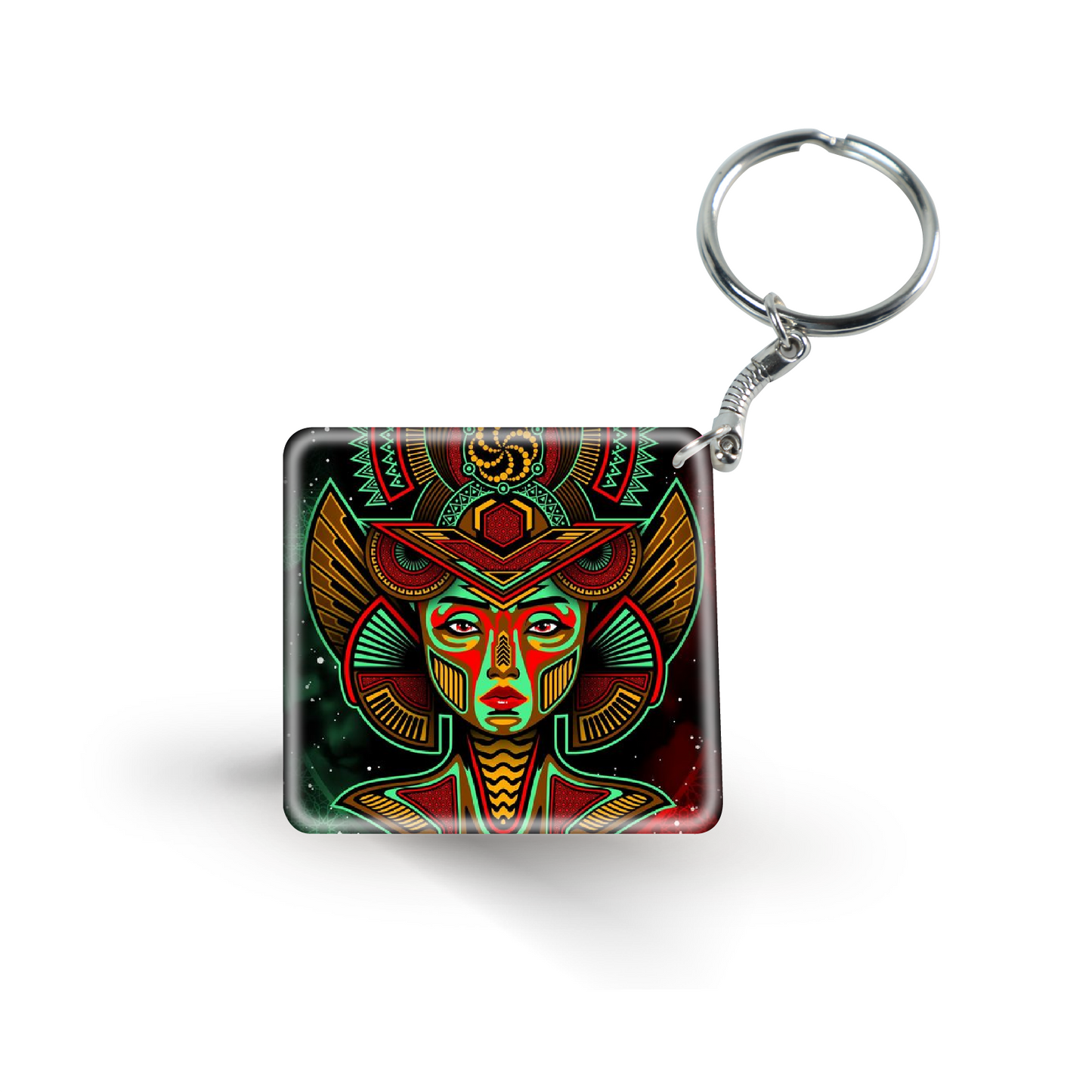 Colorful Psychedelic Art- Keychain