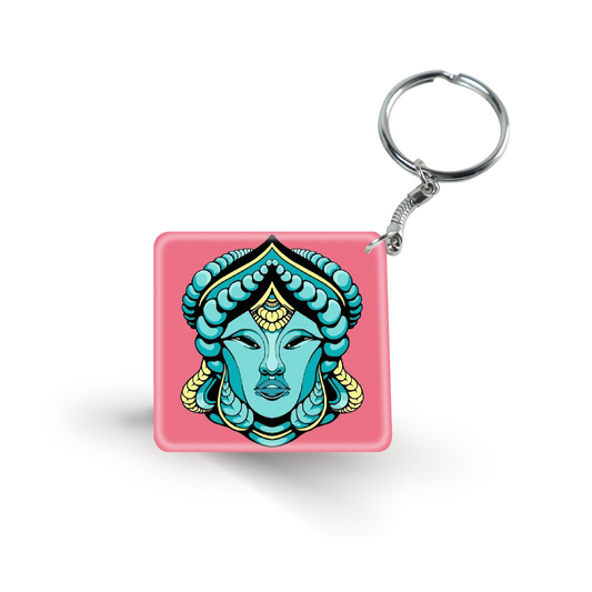 Woman Pyschedelic Art- Keychain