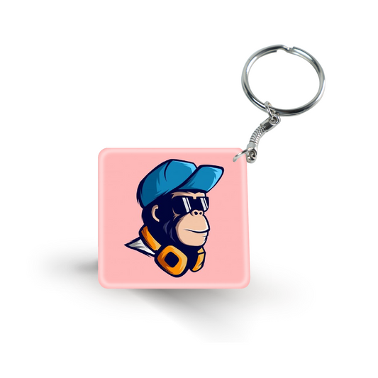 Monkey DJ- Keychain