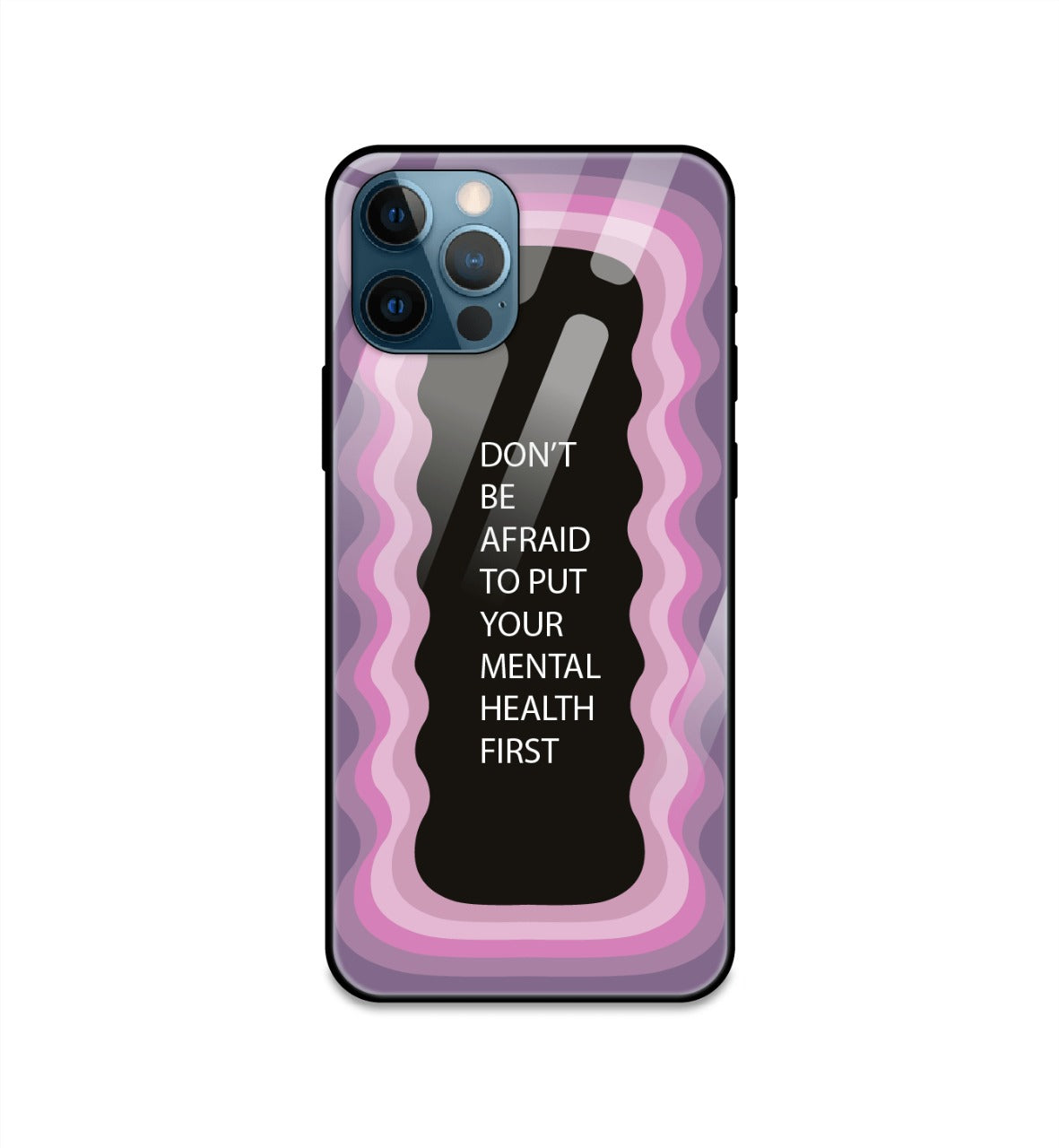 Purple Mental Health Quote - Glass Cases For iPhone Models