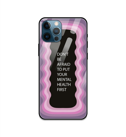 Purple Mental Health Quote - Glass Cases For iPhone Models