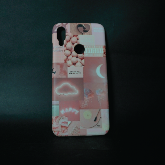 Pink Collage Hard Case - Redmi Note 7