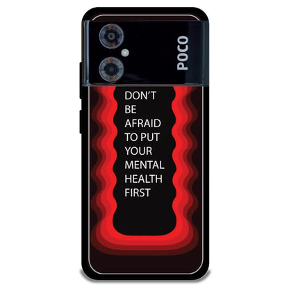 'Don't be Afraid To Put Your Mental Health First' - Armor Case For Poco Models Poco M4 5G