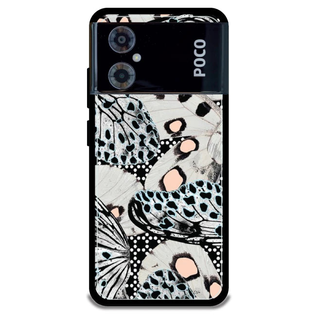 White Butterflies - Armor Case For Poco Models Poco M4 5G