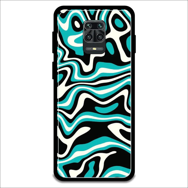 Blue & Black Waves - Armor Case For Redmi Models 9 Pro Max