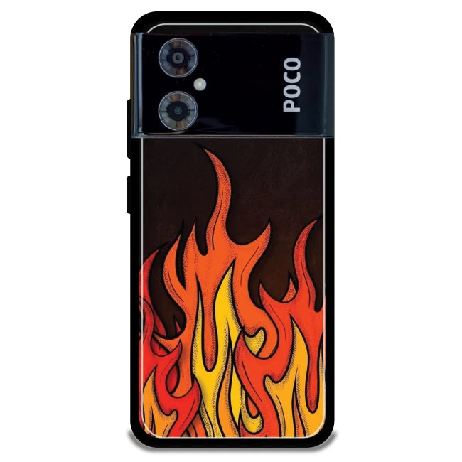 Flames - Armor Case For Poco Models Poco M4 5G