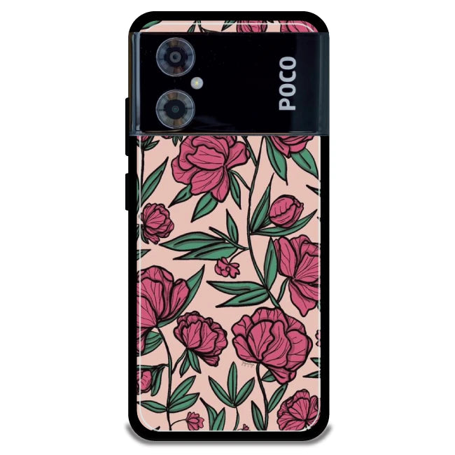 Pink Roses - Armor Case For Poco Models Poco M4 5G