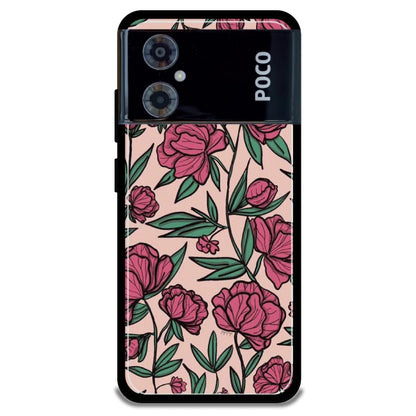 Pink Roses - Armor Case For Poco Models Poco M4 5G