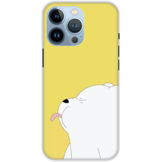 White Teddy On Yellow Background - Hard Cases For Apple iPhone Models