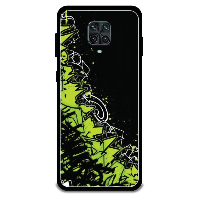 Green Graffiti - Armor Case For Redmi Models 9 Pro